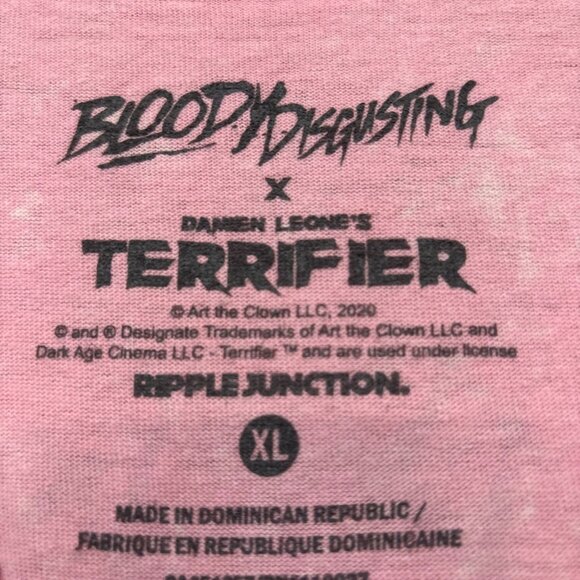 Bloody Disgusting x Terrifier Horror Movie Collage Tshirt size Extra Large - Picture 4 of 6
